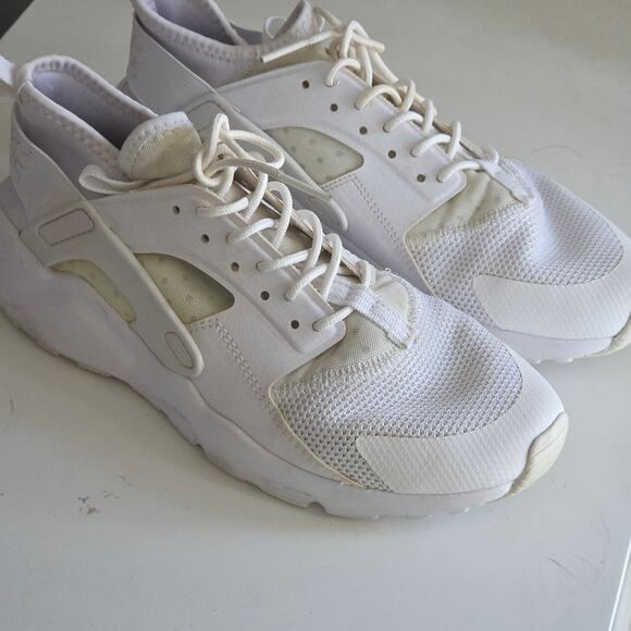 Nike Air Huarache Run Triple White – Size 6Y / Women’s 7.5 – 847569-100 - Picture 4 of 5